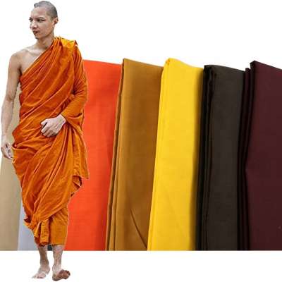 custom dyed orange 100% cotton voile cloth for monk robe